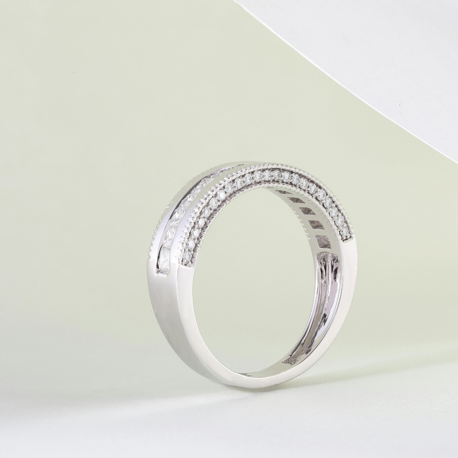 Anillo "Carril de Luz" en Plata Italiana 925
