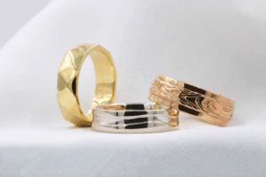 Oro blanco, amarillo y rosa