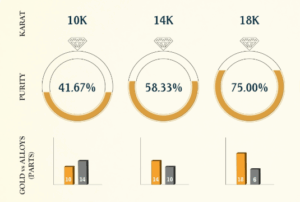 El valor del oro de 10K, 14K y 18K: cómo elegir el adecuado